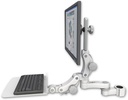 AccessMount™ Ultra 550 LCD mount for a 1.75" pole with a 12" flat paralink keyboard tray and an 6" arm
