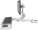 AccessMount™ Ultra 550 LCD mount for a 1.75" pole with a paralink keyboard tray w/ wrist rest bend and an 11" arm