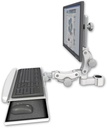 AccessMount™ Ultra 550 LCD mount for a 1.75" pole with a paralink keyboard tray w/ wrist rest bend