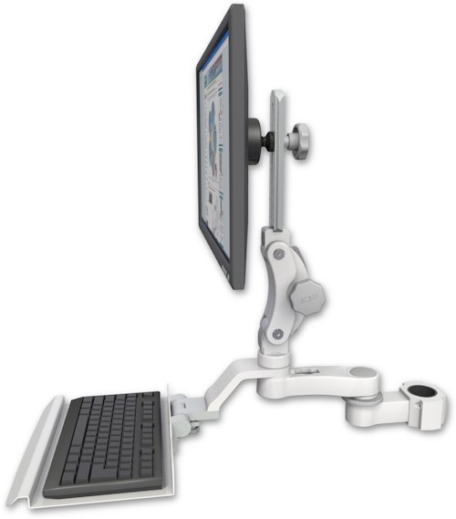 AccessMount™ Ultra 550 LCD mount for a 1.75" pole with a 12" keyboard tray and an 6" arm