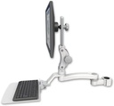 AccessMount™ Ultra 550 LCD mount for a 1.75" pole with a 12" flat keyboard tray and an 11" arm