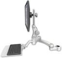 AccessMount™ Ultra 550 LCD mount for a 1.75" pole with a 12" flat keyboard tray and a 20" double-arm