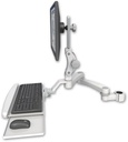 AccessMount™ Ultra 550 LCD mount for a 1.75" pole with a wrist-rest keyboard tray and a 20" double-arm