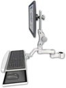 AccessMount™ Ultra 550 LCD mount for a 1.75" pole with a wrist-rest keyboard tray and an 6" arm