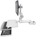 AccessMount™ Ultra 550 LCD mount for a 1.75" pole with a work surface tray and slide-out keyboard tray and an 11" arm