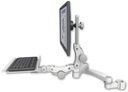 AccessMount™ Ultra 550 LCD mount for a 2" pole with a 12" paralink keyboard tray and a 20" double-arm