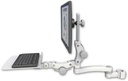 AccessMount™ Ultra 550 LCD mount for a 2" pole with a 12" flat paralink keyboard tray and an 11" arm