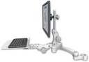 AccessMount™ Ultra 550 LCD mount for a 2" pole with a 12" flat paralink keyboard tray and a 20" double-arm