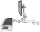 AccessMount™ Ultra 550 LCD mount for a 2" pole with a paralink keyboard tray w/ wrist rest bend and an 11" arm