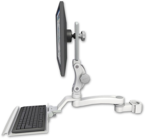 AccessMount™ Ultra 550 LCD mount for a 2" pole with a 12" keyboard tray and an 11" arm