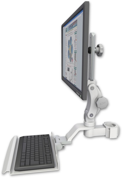 AccessMount™ Ultra 550 LCD mount for a 2" pole with a 12" keyboard tray