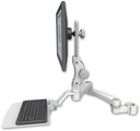 AccessMount™ Ultra 550 LCD mount for a 2" pole with a 12" flat keyboard tray and a 20" double-arm
