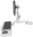 AccessMount™ Ultra 550 LCD mount for a 2" pole with a wrist-rest keyboard tray and an 11" arm