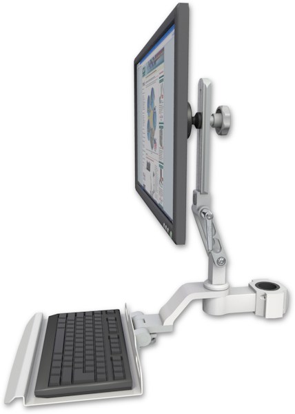AccessMount™ Ultra 510 LCD mount for a 1.5" pole with a 12" keyboard tray