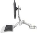 AccessMount™ Ultra 510 LCD mount for a 1.5" pole with a 12" flat keyboard tray and a 20" double-arm
