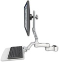 AccessMount™ Ultra 510 LCD mount for a 1.5" pole with a 12" flat keyboard tray and an 6" arm