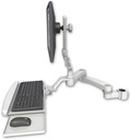 AccessMount™ Ultra 510 LCD mount for a 1.5" pole with a wrist-rest keyboard tray and a 20" double-arm