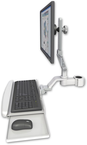 AccessMount™ Ultra 510 LCD mount for a 1.5" pole with a wrist-rest keyboard tray