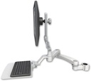 AccessMount™ Ultra 510 LCD mount for a 1.75" pole with a 12" flat keyboard tray and a 20" double-arm