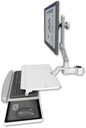AccessMount™ Ultra 510 LCD mount for a 1.75" pole with a work surface tray and slide-out keyboard tray
