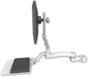 AccessMount™ Ultra 510 LCD mount for a 2" pole with a 12" flat keyboard tray and an 11" arm