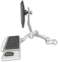 AccessMount™ Ultra 510 LCD mount for a 2" pole with a wrist-rest keyboard tray and a 20" double-arm
