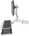 AccessMount™ Ultra 510 LCD mount for a 2" pole with a wrist-rest keyboard tray and an 6" arm