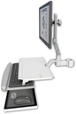 AccessMount™ Ultra 510 LCD mount for a 2" pole with a work surface tray and slide-out keyboard tray