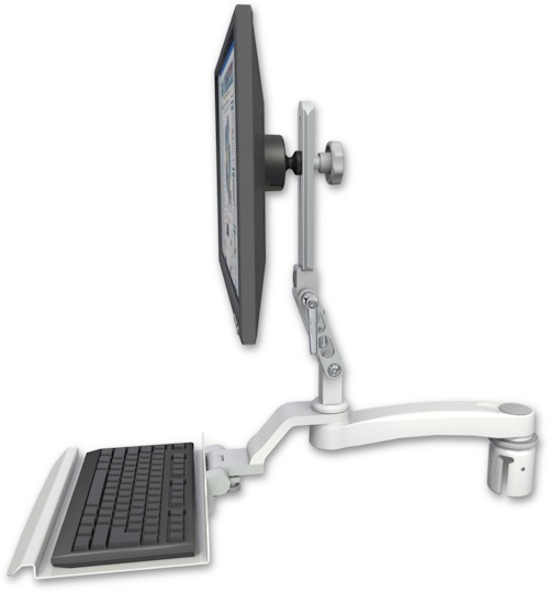 AccessMount™ Ultra 510 LCD mount for a 2" radius with a 12" keyboard tray and an 11" arm