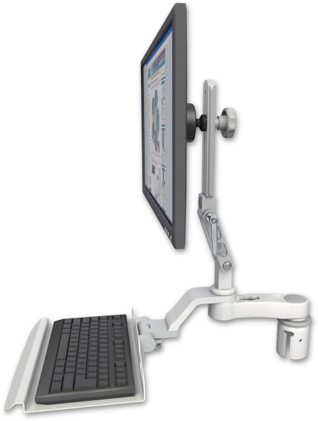 AccessMount™ Ultra 510 LCD mount for a 2" radius with a 12" keyboard tray and an 6" arm