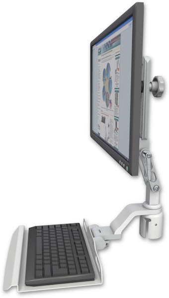AccessMount™ Ultra 510 LCD mount for a 2" radius with a 12" keyboard tray