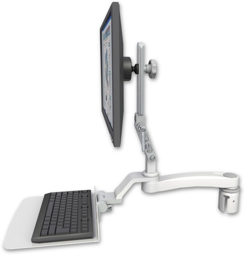 AccessMount™ Ultra 510 LCD mount for a 2" radius with a 12" flat keyboard tray and an 11" arm