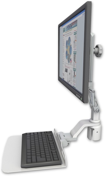 AccessMount™ Ultra 510 LCD mount for a 2" radius with a 12" flat keyboard tray