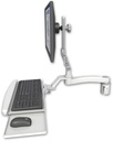 AccessMount™ Ultra 510 LCD mount for a 2" radius with a wrist-rest keyboard tray and an 11" arm