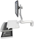 AccessMount™ Ultra 510 LCD mount for a 2" radius with a work surface tray and slide-out keyboard tray and an 11" arm