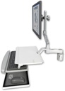 AccessMount™ Ultra 510 LCD mount for a 2" radius with a work surface tray and slide-out keyboard tray and an 6" arm