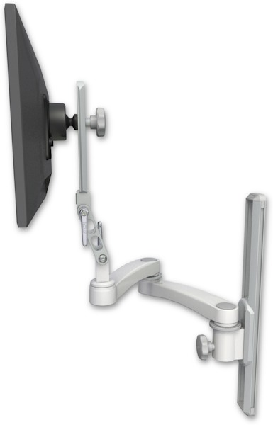 AccessMount™ Ultra 510 LCD mount on a 19" wall track slider with a 20" double-arm