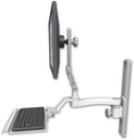 AccessMount™ Ultra 510 LCD mount on a 19" wall track slider with a 12" keyboard tray and an 11" arm