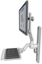 AccessMount™ Ultra 510 LCD mount on a 19" wall track slider with a 12" keyboard tray