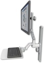 AccessMount™ Ultra 510 LCD mount on a 19" wall track slider with a 12" flat keyboard tray