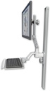 AccessMount™ Ultra 510 LCD mount on a 36" wall track slider with a 12" keyboard tray
