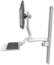 AccessMount™ Ultra 510 LCD mount on a 36" wall track slider with a 12" flat keyboard tray and an 11" arm