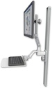 AccessMount™ Ultra 510 LCD mount on a 36" wall track slider with a 12" flat keyboard tray