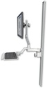 AccessMount™ Ultra 510 LCD mount on a 50" wall track slider with a 12" keyboard tray and an 6" arm