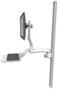 AccessMount™ Ultra 510 LCD mount on a 50" wall track slider with a 12" flat keyboard tray and an 11" arm