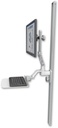 AccessMount™ Ultra 510 LCD mount on a 50" wall track slider with a 12" flat keyboard tray