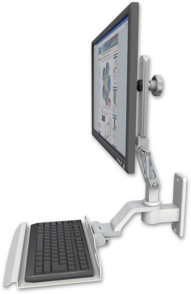 AccessMount™ Ultra 510 LCD wall mount with a 12" keyboard tray