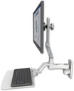 AccessMount™ Ultra 510 LCD wall mount with a 12" flat keyboard tray and an 6" arm