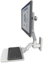 AccessMount™ Ultra 510 LCD wall mount with a 12" flat keyboard tray