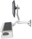 AccessMount™ Ultra 510 LCD wall mount with a wrist-rest keyboard tray and an 11" arm
